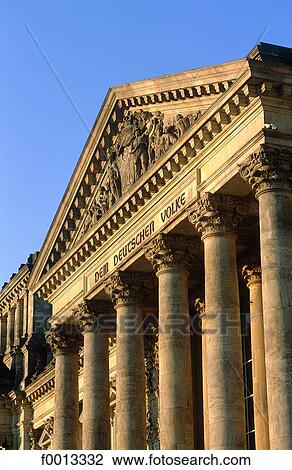 Reichstag facade porticco Corinthian style View Large Photo Image Stock Image - Reichstag facade porticco Corinthian style. Fotosearch