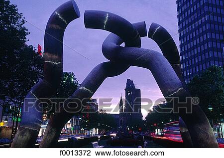 Stock Image - Remembrance church and sculpture of Matschinsky. Fotosearch