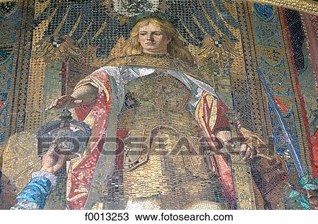 Siegessaule (Victory tower) mosaic on the basement View Large Photo Image Stock Image - Siegessaule (Victory tower) mosaic on the basement. Fotosearch