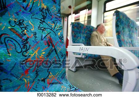 Stock Image - Within an U-Bahn express train. Fotosearch