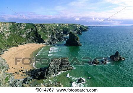 England, Cornwall, Bedruthan steps View Large Photo Image Stock Photo - England, Cornwall, Bedruthan steps. Fotosearch