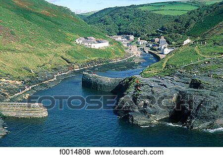 Stock Photo - England, Cornwall, Boscastle. Fotosearch