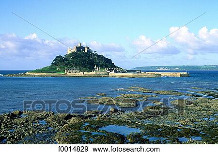 Stock Photo - England, Cornwall, St Michael's Mount. Fotosearch