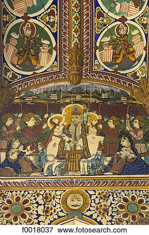 India, Rajasthan, Shekhawati, close-up of a painting View Large Photo Image Stock Photo - India, Rajasthan, Shekhawati, close-up of a painting. Fotosearch