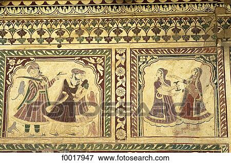 India, Rajasthan, Shekhawati, Fatehpur, fresco View Large Photo Image Stock Photo - India, Rajasthan, Shekhawati, Fatehpur, fresco. Fotosearch