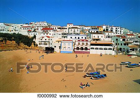 Portugal, Algarve, Carvoeiro View Large Photo Image Stock Image - Portugal, Algarve, Carvoeiro. Fotosearch