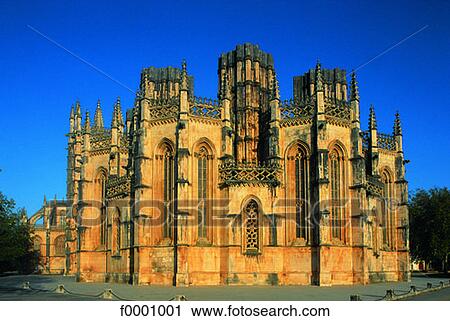 Stock Image - Portugal, Batalha, Unfinished chapels. Fotosearch