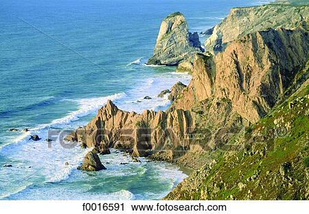 Portugal, cape Roca, western-most point of Europe View Large Photo Image Stock Image - Portugal, cape Roca, western-most point of Europe. Fotosearch