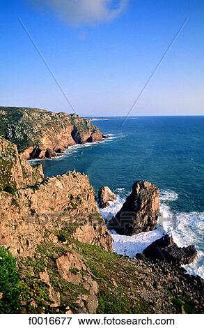 Portugal, cape Roca, western-most point of Europe View Large Photo Image Stock Photo - Portugal, cape Roca, western-most point of Europe. Fotosearch