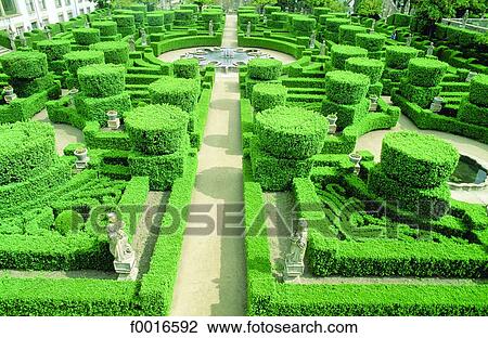 Stock Image - Portugal, Castelo Branco, garden of the Episcopal palace. Fotosearch
