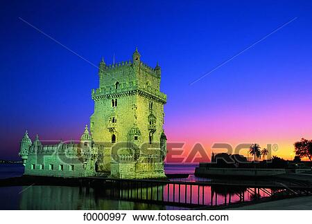 Portugal, Lisbon, Belem tower View Large Photo Image Stock Photo - Portugal, Lisbon, Belem tower. Fotosearch