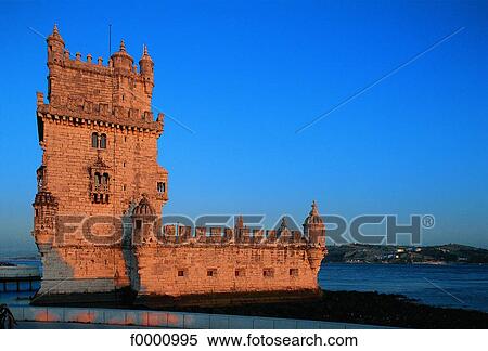 Portugal, Lisbon, Belem tower View Large Photo Image Stock Photography - Portugal, Lisbon, Belem tower. Fotosearch