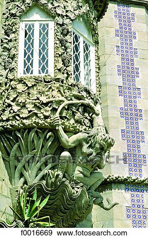 Portugal, Sintra, window of da Pena palace View Large Photo Image Stock Photo - Portugal, Sintra, window of da Pena palace. Fotosearch