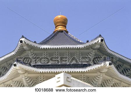 China, Taiwan, Taipei, Chiang Kai Shek memorial, close-up View Large Photo Image Stock Photo - China, Taiwan, Taipei, Chiang Kai Shek memorial, close-up. Fotosearch