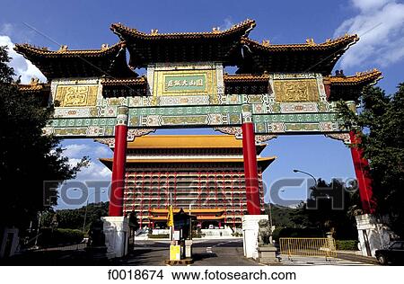 Picture - China, Taiwan, Taipei, the Grand hotel. Fotosearch