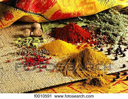 Stock Image - Various spices. Fotosearch