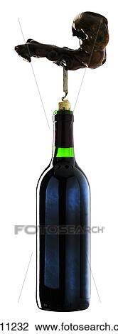 Bottle and corkscrew View Large Photo Image Stock Image - Bottle and corkscrew. Fotosearch