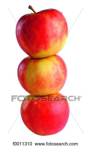 Stock Image - Three apples. Fotosearch