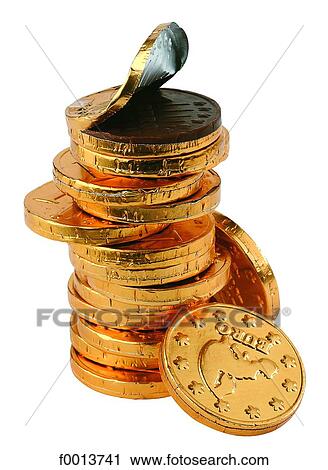 Stock Image - Chocolate coins. Fotosearch