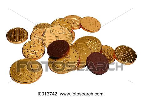 Stock Image - Chocolate coins. Fotosearch