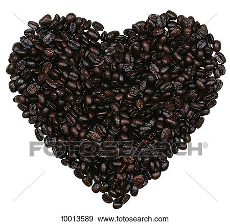 Heart made with coffee beans View Large Photo Image Stock Photo - Heart made with coffee beans. Fotosearch
