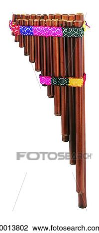 Stock Image - World symbols: Pan pipe (Peru). Fotosearch