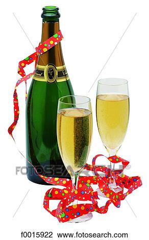 Celebrations: Champagne and party streamers View Large Photo Image Stock Image - Celebrations: Champagne and party streamers. Fotosearch