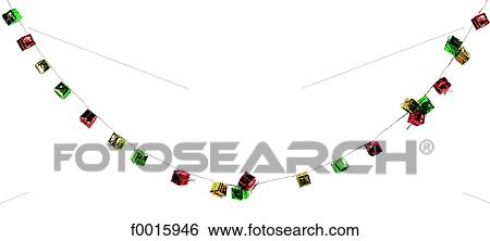 Celebrations: garland of presents View Large Photo Image Stock Photograph - Celebrations: garland of presents. Fotosearch