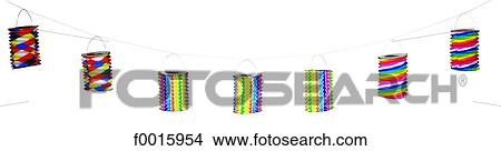 Celebrations: paper lantern garland View Large Photo Image Picture - Celebrations: paper lantern garland. Fotosearch