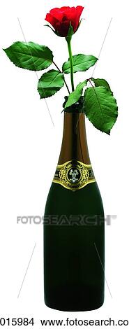 Celebrations: red rose and Champagne View Large Photo Image Picture - Celebrations: red rose and Champagne. Fotosearch