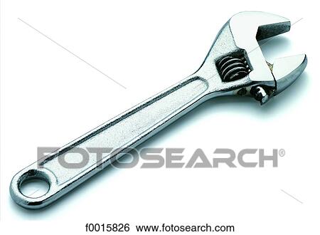 Stock Photograph - Adjustable wrench. Fotosearch