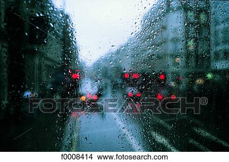 London, Looking at the street out of the window, rainy day View Large Photo Image Picture - London, Looking at the street out of the window, rainy day. Fotosearch