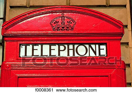 Stock Image - London, Phone box. Fotosearch