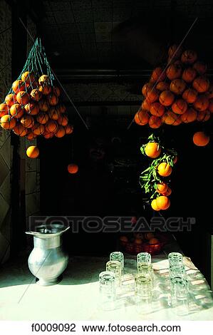 Stock Image - Egypt, Cairo, orange juice . Fotosearch