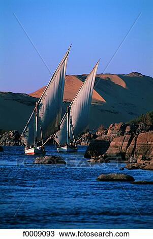 Egypt, The Nile, feluccas View Large Photo Image Stock Image - Egypt, The Nile, feluccas. Fotosearch