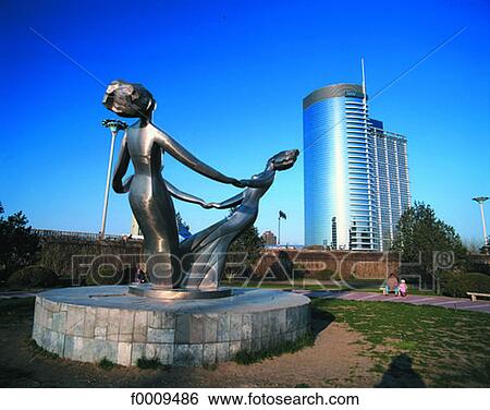 Stock Photograph - China, Beijing, city sculpture. Fotosearch