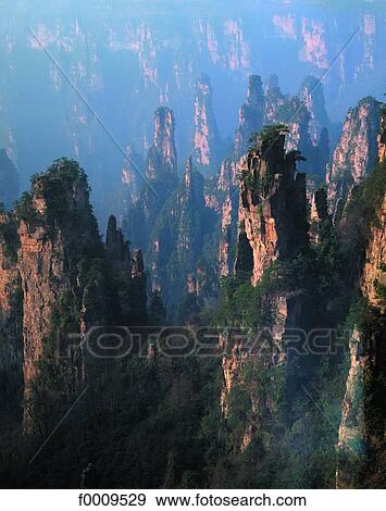 China, Mt. Tianzi View Large Photo Image Stock Photo - China, Mt. Tianzi. Fotosearch