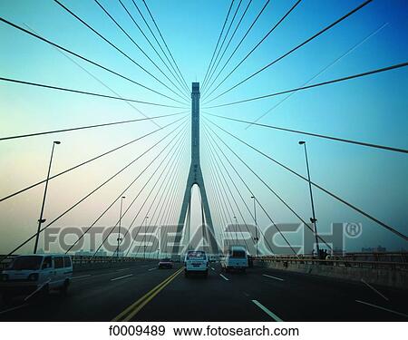 Stock Photo - China, Shanghai, Yang Pu bridge. Fotosearch