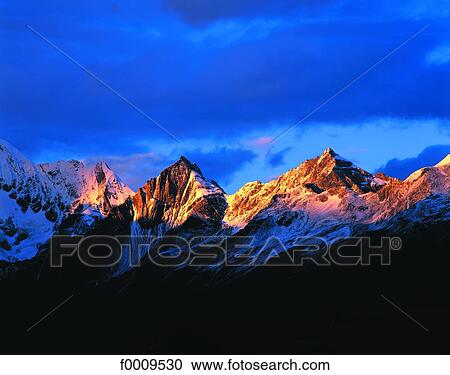 Stock Image - China, Sichuan province, Mt. Siguniang. Fotosearch