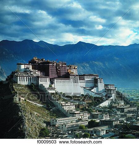 Stock Image - China, Tibet, Lhasa Municipality, Potala Palace. Fotosearch