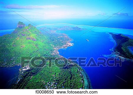 French Polynesia, Bora Bora, aerial view View Large Photo Image Stock Image - French Polynesia, Bora Bora, aerial view. Fotosearch