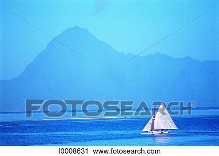 French Polynesia, Moorea, sailing boat View Large Photo Image Stock Image - French Polynesia, Moorea, sailing boat. Fotosearch
