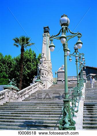 France, Marseilles, St Charles railway station stairs View Large Photo Image Stock Photo - France, Marseilles, St Charles railway station stairs. Fotosearch