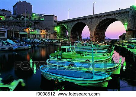 France, Marseilles, Vallon des Auffes marina and bridge View Large Photo Image Stock Image - France, Marseilles, Vallon des Auffes marina and bridge. Fotosearch