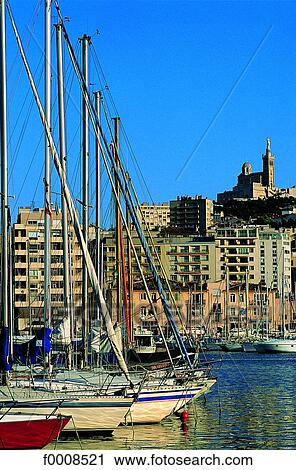 Stock Image - France, Marseilles, Vieux-Port. Fotosearch