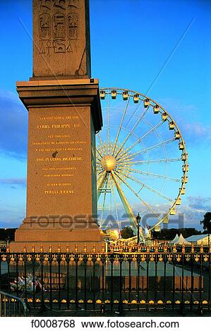 France, Paris, Concorde Square, the Big Wheel View Large Photo Image Stock Photo - France, Paris, Concorde Square, the Big Wheel. Fotosearch