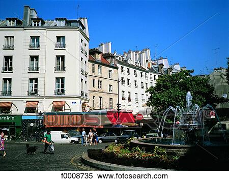 France, Paris, Contrescarpe Square View Large Photo Image Stock Photography - France, Paris, Contrescarpe Square. Fotosearch