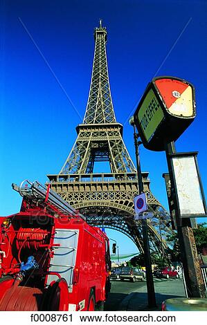 France, Paris, Firetruck in front of the Eiffel Tower View Large Photo Image Stock Image - France, Paris, Firetruck in front of the Eiffel Tower. Fotosearch