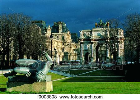 France, Paris, Statue in the Louvre gardens View Large Photo Image Stock Photo - France, Paris, Statue in the Louvre gardens. Fotosearch