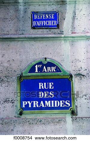 France, Paris, Street sign View Large Photo Image Picture - France, Paris, Street sign. Fotosearch